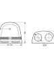 ΒΑΣΗ ΔΙΠΛΗ ΓΙΑ ΠΡΙΖΕΣ ΕΧΤ 91x80mm