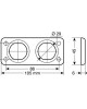 ΒΑΣΗ ΔΙΠΛΗ ΓΙΑ ΠΡΙΖΕΣ ΕΧΤ 105x45mm