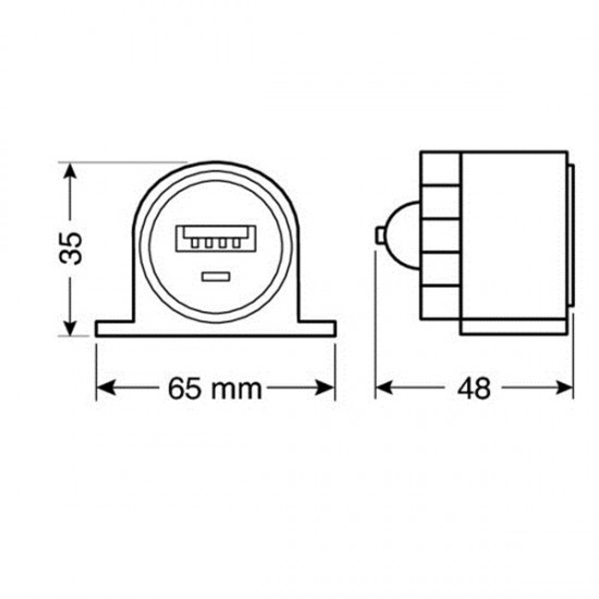 AMC-L3896.8/T - ΠΡΙΖΑ USB ΜΕ ΒΑΣΗ KAI ΕΝΔΕΙΞΗ LED 2100mA 12/24V ΠΡΙΖΑ USB ΜΕ ΒΑΣΗ KAI ΕΝΔΕΙΞΗ LED 2100mA 12/24V
