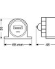AMC-L3896.8/T - ΠΡΙΖΑ USB ΜΕ ΒΑΣΗ KAI ΕΝΔΕΙΞΗ LED 2100mA 12/24V ΠΡΙΖΑ USB ΜΕ ΒΑΣΗ KAI ΕΝΔΕΙΞΗ LED 2100mA 12/24V