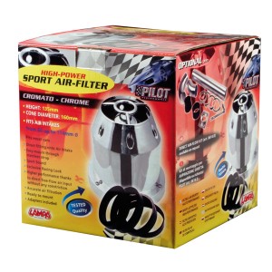 ΦΙΛΤΡΟΧΟΑΝΗ ΚΩΝΙΚΗ CHROME-LOOK ΧΡΩΜΙΟΥ 60-114mm