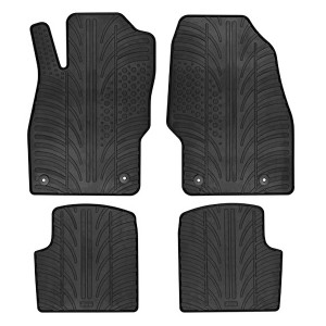 ΠΑΤΑΚΙΑ ΣΕ ΣΚΑΦΗ ΛΑΣΤΙΧΟ ΓΙΑ RENAULT CLIO III 10/2005-2012 SUMISURA ΣΕ ΜΑΥΡΟ ΧΡΩΜΑ ME ΚΟΥΜΠΩΜΑΤΑ LAMPA - 4 ΤΕΜ.