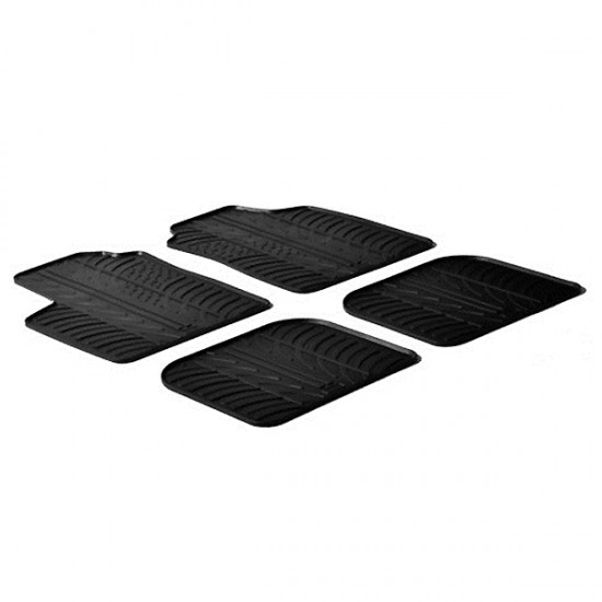 ΜΑΡΚΕ ΠΑΤΑΚΙΑ ΣΕ ΣΚΑΦΗ ΛΑΣΤΙΧΟ ΓΙΑ FIAT PANDA 09/2003-01/2012 / FIAT PANDA CLASSIC 02/2012-12/2012 SUMISURA ΣΕ ΜΑΥΡΟ ΧΡΩΜΑ ΧΩΡΙΣ ΚΟΥΜΠΩΜΑΤΑ LAMPA - 4 ΤΕΜ.