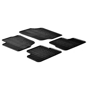 ΠΑΤΑΚΙΑ ΣΕ ΣΚΑΦΗ ΛΑΣΤΙΧΟ ΓΙΑ PEUGEOT 207 05/2006-2012 / 207 SW 05/2006-2013 SUMISURA ΣΕ ΜΑΥΡΟ ΧΡΩΜΑ ME ΚΟΥΜΠΩΜΑΤΑ LAMPA - 4 ΤΕΜ.