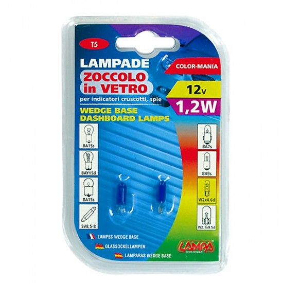 AMC-5835.5-LM - ΛΑΜΠΑΚΙΑ ΨΕΙΡΕΣ Τ5 12V/1.2W W2x4.6d ΜΠΛΕ ΛΑΜΠΑΚΙΑ ΨΕΙΡΕΣ Τ5 12V/1.2W W2x4.6d ΜΠΛΕ