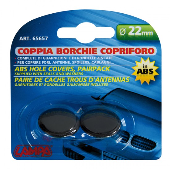 AMC-L6565.7 - ΤΑΠΕΣ ΚΕΡΑΙΑΣ ΜΑΥΡΕΣ 22 mm 2 ΤΕΜ. ΤΑΠΕΣ ΚΕΡΑΙΑΣ ΜΑΥΡΕΣ 22 mm 2 ΤΕΜ.