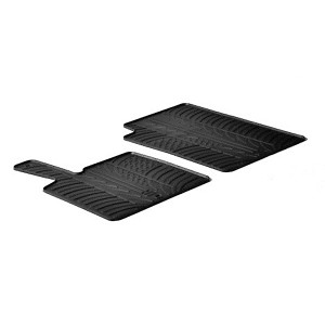 ΠΑΤΑΚΙΑ ΣΕ ΣΚΑΦΗ ΛΑΣΤΙΧΟ ΓΙΑ SMART FORTWO 07/1998-2014 / SMART FORTWO CABRIO 2007-2015 SUMISURA ΣΕ ΜΑΥΡΟ ΧΡΩΜΑ LAMPA - 2 ΤΕΜ.