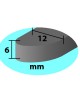 TAINIA ΣΕ ΠΛΑΣΤΙΚΗ ΒΑΣΗ 6 LED 12V 12,5 cm ΜΩΒ -2 ΤΕΜ.