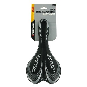 Σέλα ποδηλάτου (270x140mm /370gr) μαύρη Wave Saddle
