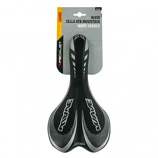 AMC-9234.2-LB - Σέλα ποδηλάτου (270x140mm /370gr) μαύρη Wave Saddle Σέλα ποδηλάτου (270x140mm /370gr) μαύρη Wave Saddle