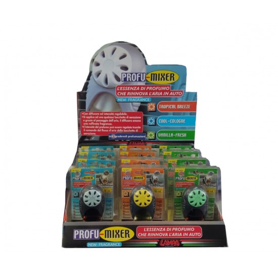 AMC-L3760.5 - ΕΚΘΕΤΗΣ PROFU.MIXER ΜΕ ΑΡΩΜΑΤΙΚΑ ΑΥΤΟΚΙΝΗΤΟΥ ΣΕ 3 ΔΙΑΦΟΡΕΤΙΚΑ ΑΡΩΜΑΤΑ (4 X COOL / 4X VANILLA / 4X TROPICAL BREEZE) LAMPA -   12ΤΜΧ ΕΚΘΕΤΗΣ PROFU.MIXER ΜΕ ΑΡΩΜΑΤΙΚΑ ΑΥΤΟΚΙΝΗΤΟΥ ΣΕ 3 ΔΙΑΦΟΡΕΤΙΚΑ ΑΡΩΜΑΤΑ (4 X COOL / 4X VANILLA / 4X TROPICAL BREEZE) LAMPA -   12ΤΜΧ
