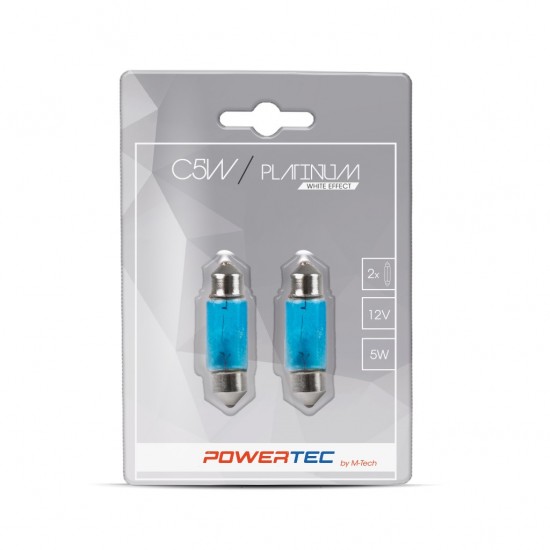 AMC-PTZPT33-02B/MT - ΛΑΜΠΑΚΙΑ ΠΛΑΦΟΝΙΕΡΑΣ C5W 12V 5W 36x11mm SV8.5-8 WHITE EFFECT POWERTEC PLATINUM M-TECH - 2 ΤΕΜ ΛΑΜΠΑΚΙΑ ΠΛΑΦΟΝΙΕΡΑΣ C5W 12V 5W 36x11mm SV8.5-8 WHITE EFFECT POWERTEC PLATINUM M-TECH - 2 ΤΕΜ