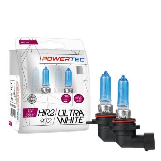 AMC-PTZUWHIR2-DUO/MT - ΛΑΜΠΕΣ HIR2 9012 12V 55W POWERTEC ULTRA WHITE (up to 5.000k) mTECH - 2 Τεμ. ΛΑΜΠΕΣ HIR2 9012 12V 55W POWERTEC ULTRA WHITE (up to 5.000k) mTECH - 2 Τεμ.
