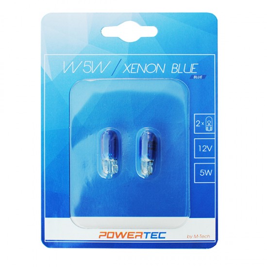 AMC-PTZXB12-02B/MT - W5W 12V 5W W2,1x9,5d (ΚΑΡΦΩΤΟ ΑΚΑΛΥΚΟ) POWERTEC XENON BLUE 2ΤΕΜ. W5W 12V 5W W2,1x9,5d (ΚΑΡΦΩΤΟ ΑΚΑΛΥΚΟ) POWERTEC XENON BLUE 2ΤΕΜ.