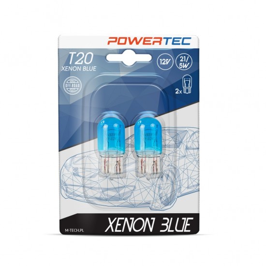 AMC-PTZXB46-02B-DUO/MT - W21/5W (T20) 12V POWERTEC XENON BLUE M-TECH - 2 τεμ. W21/5W (T20) 12V POWERTEC XENON BLUE M-TECH - 2 τεμ.