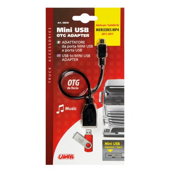 AMC-L3883.0/T - ΑΝΤΑΠΤΟΡΑΣ USB-MINI USB 12V ΜΕ ΚΑΛΩΔΙΟ 10cm RED LINE (ΚΑΤΑΛΛΗΛΟ ΓΙΑ MERCEDES MP4 2011-2017) ΑΝΤΑΠΤΟΡΑΣ USB-MINI USB 12V ΜΕ ΚΑΛΩΔΙΟ 10cm RED LINE (ΚΑΤΑΛΛΗΛΟ ΓΙΑ MERCEDES MP4 2011-2017)