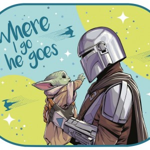 ΗΛΙΟΠΡΟΣΤΑΣΙΕΣ ΠΛΑΙΝΕΣ THE MANDALORIAN ΜΕ ΒΕΝΤΟΥΖΑ 2TEM (44x35cm) AMIO - 2 τεμ.