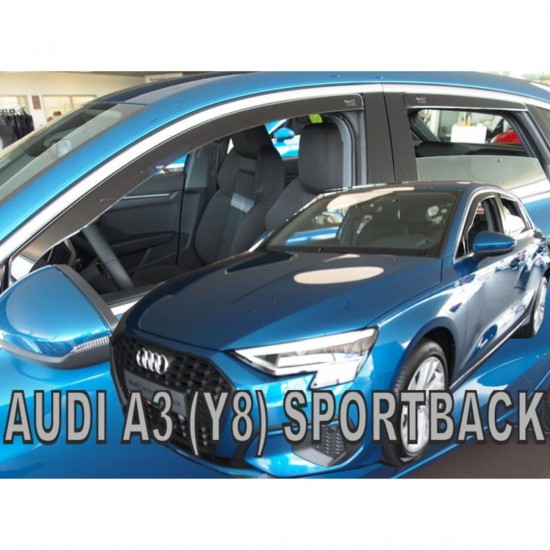 ΑΝΕΜΟΘΡΑΥΣΤΕΣ ΓΙΑ AUDI A3 Y8 SPORTBACK 5D 2020+ ΣΕΤ ΑΥΤΟΚΙΝΗΤΟΥ ΑΠΟ ΕΥΚΑΜΠΤΟ ΦΙΜΕ ΠΛΑΣΤΙΚΟ HEKO - 4 ΤΕΜ.