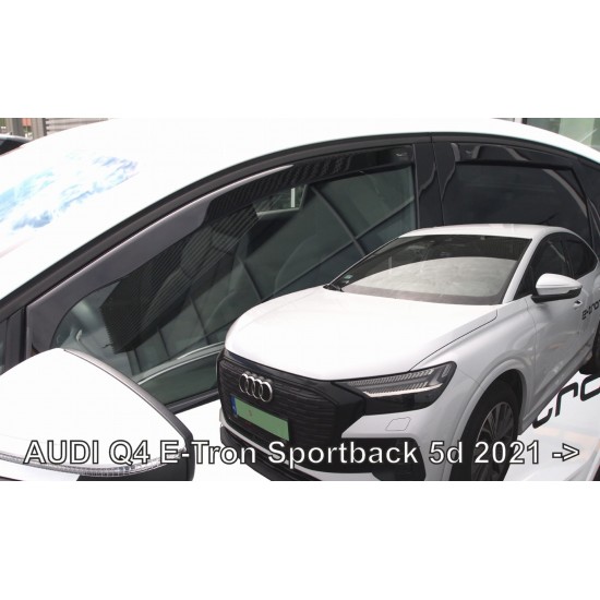 ΑΝΕΜΟΘΡΑΥΣΤΕΣ ΓΙΑ AUDI Q4 E-TRON SPORTBACK 5D 2021+  ΣΕΤ ΑΥΤΟΚΙΝΗΤΟΥ ΑΠΟ ΕΥΚΑΜΠΤΟ ΦΙΜΕ ΠΛΑΣΤΙΚΟ HEKO - 4 ΤΕΜ.