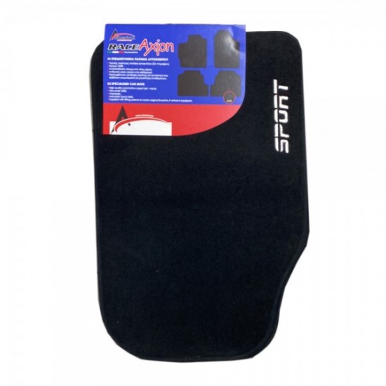 AMC-ΠΑΤ.UCS080/DT - ΠΑΤΑΚΙΑ ΜΟΚΕΤΑ VELOUR 9 SPORT ΜΑΥΡΑ ΜΕ ΜΑΥΡΟ ΡΕΛΙ ΚΑΙ ΑΦΡΟ UNIVERSAL ME ΛΟΓΟΤΥΠΟ SPORT RACE AXION - 4 ΤΕΜ. ΠΑΤΑΚΙΑ ΜΟΚΕΤΑ VELOUR 9 SPORT ΜΑΥΡΑ ΜΕ ΜΑΥΡΟ ΡΕΛΙ ΚΑΙ ΑΦΡΟ UNIVERSAL ME ΛΟΓΟΤΥΠΟ SPORT RACE AXION - 4 ΤΕΜ.