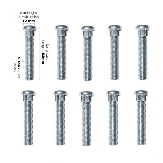 AMC-SRCRP/3-10 - ΜΠΟΥΖΟΝΙΑ 12x1.5 62mm 10ΤΕΜ. ΜΠΟΥΖΟΝΙΑ 12x1.5 62mm 10ΤΕΜ.