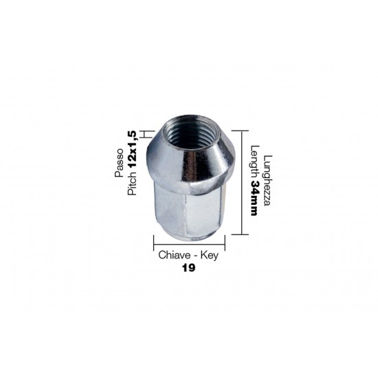 AMC-SRDR/13-10 - ΠΑΞΙΜΑΔΙ ΚΩΝΙΚΟ 12x1,5 (34mm) (19) 10ΤΕΜ. ΠΑΞΙΜΑΔΙ ΚΩΝΙΚΟ 12x1,5 (34mm) (19) 10ΤΕΜ.