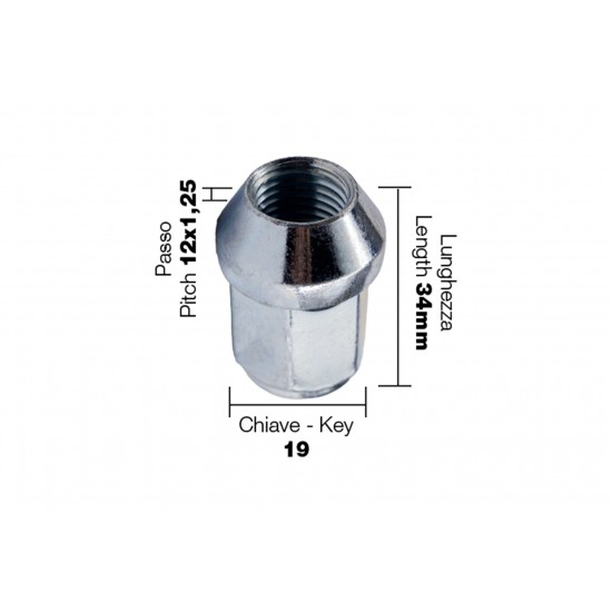 AMC-SRDR/14-10 - ΠΑΞΙΜΑΔΙ ΚΩΝΙΚΟ 12x1,25 (34mm) (19) 10ΤΕΜ. ΠΑΞΙΜΑΔΙ ΚΩΝΙΚΟ 12x1,25 (34mm) (19) 10ΤΕΜ.
