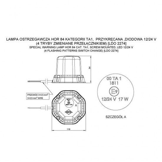 AMC-WLB37401Y/MT - ΦΑΡΟΣ LED IP56 ECE 12-24V ΒΙΔΩΤΟΣ 48LED ΠΟΡΤΟΚΑΛΙ 94x119mm ΦΑΡΟΣ LED IP56 ECE 12-24V ΒΙΔΩΤΟΣ 48LED ΠΟΡΤΟΚΑΛΙ 94x119mm