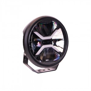 ΠΡΟΒΟΛΕΑΣ ΣΤΡΟΓΓΥΛΟΣ DRIVING LIGHT BLACK SERIES LED 12-48V 80W 5.700K 11.000lm 220mm mTECH -  1 ΤΕΜ.