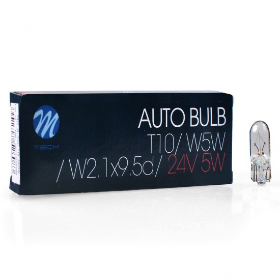 AMC-Z912/MT - T10 W5W 24V 5W W2,1x9,5d (ΚΑΡΦΩΤΟ ΑΚΑΛΥΚΟ) STANDARD ΑΛΟΓΟΝΟΥ ΚΟΥΤΙ 10ΤΕΜ. M-TECH T10 W5W 24V 5W W2,1x9,5d (ΚΑΡΦΩΤΟ ΑΚΑΛΥΚΟ) STANDARD ΑΛΟΓΟΝΟΥ ΚΟΥΤΙ 10ΤΕΜ. M-TECH