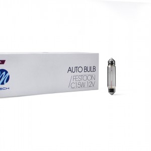 ΛΑΜΠΑΚΙΑ ΠΛΑΦΟΝΙΕΡΑΣ 15W C15W 12V SV8,5 43mm STANDARD ΑΛΟΓΟΝΟΥ 10ΤΕΜ. M-TECH