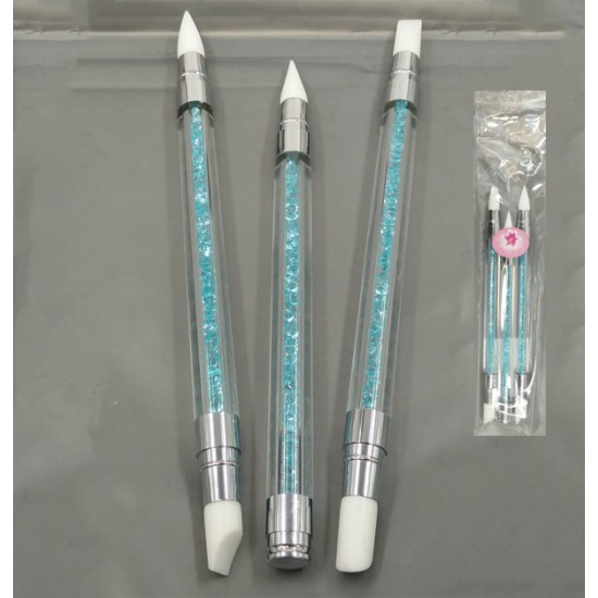 AG-40301166-C - Σετ 3 πινελάκια UV GEL με μύτη σιλικόνης 40301166 Σετ 3 πινελάκια UV GEL με μύτη σιλικόνης 40301166