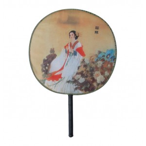 Κινέζικη στρογγυλή υφασμάτινη βεντάλια χειρός 20205018