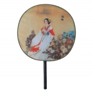 Κινέζικη στρογγυλή υφασμάτινη βεντάλια χειρός 20205018