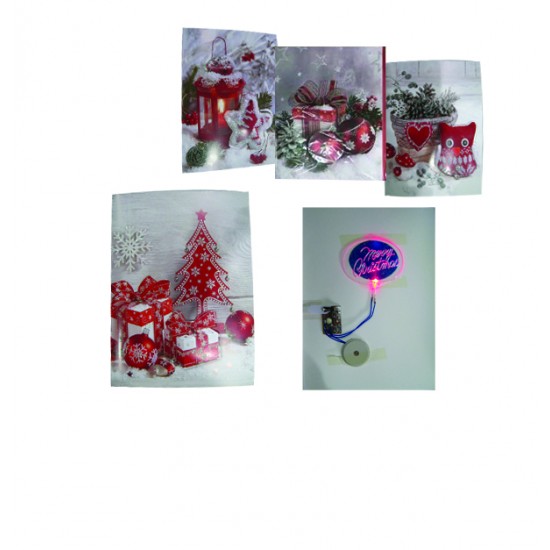 Κάρτα Χριστουγεννιάτικη με φως και ήχο 00001622