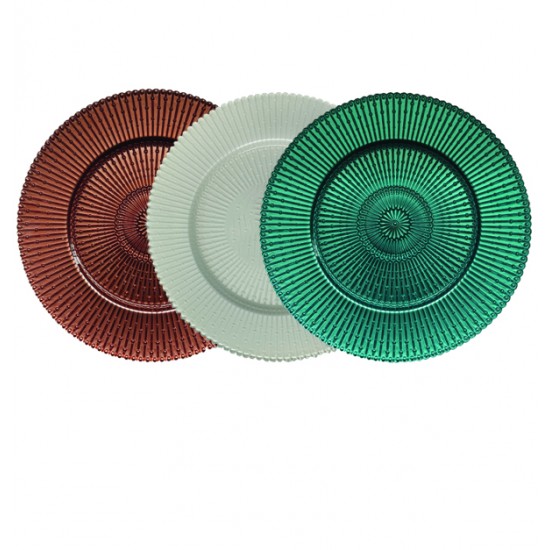 Διακοσμητική πιατέλα γυάλινη 32cm 00203270
