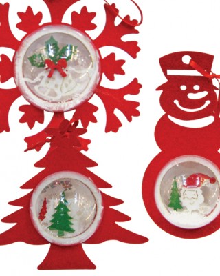 Χριστουγεννιάτικο διακοσμητικό με μπάλα 6 cm 00001068