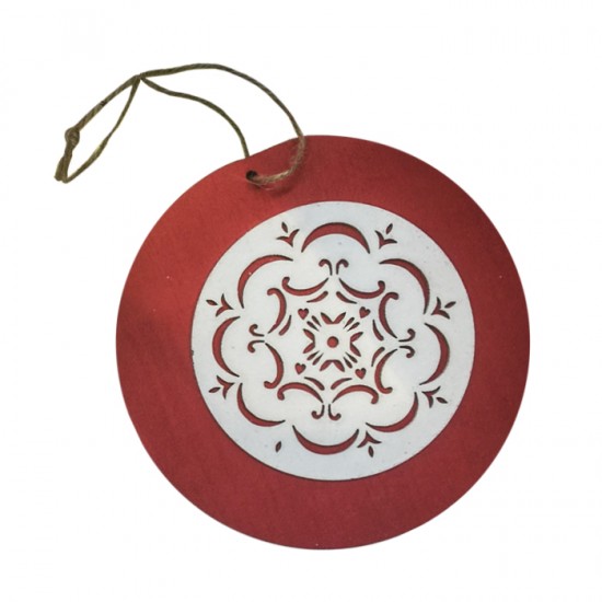 ΜΠΑΛΑ ΞΥΛΙΝΗ ΧΡΙΣΤΟΥΓΕΝΝΩΝ ΠΛΑΚΕ Φ=15cm Xmasfest 1131957