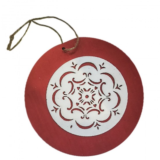 ΜΠΑΛΑ ΞΥΛΙΝΗ ΧΡΙΣΤΟΥΓΕΝΝΩΝ ΠΛΑΚΕ Φ=15cm Xmasfest 1131957
