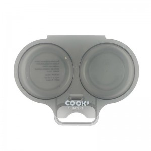 Διπλή Συσκευή Μαγειρέματος Αυγών για Φούρνο Μικροκυμάτων Χρώματος Γκρι Cook Concept KC2152