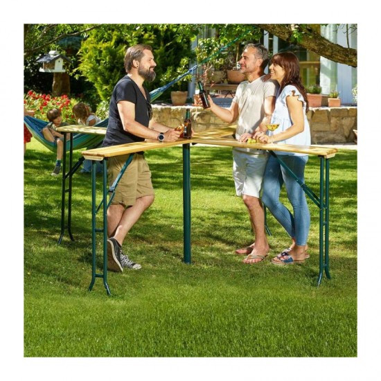 Μεταλλικό Πτυσσόμενο Τραπέζι- Bar Κήπου 4 Θέσεων 239.5 x 103 cm Hoppline HOP1001193