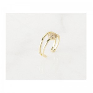 Δαχτυλίδι Alevine Jewellery Cloe με Πέτρες Ζιργκόν Χρώματος Χρυσό 8720604880069