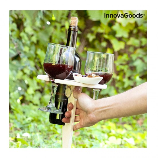 Ξύλινο Φορητό Πτυσσόμενο Τραπέζι Κρασιού Εξωτερικού Χώρου Winnek InnovaGoods V0103486