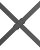 Σετ Ατσάλινα Πόδια Τραπεζιού Σχήματος X 40 x 2.5 x 43 cm 2 τμχ HOMCOM B82-002BK