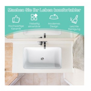 Επικαθήμενος Νιπτήρας Κεραμικός 60 x 35 x 11 cm Costway BA7540