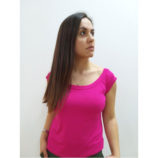 ΜΠΛΟΥΖΑ BASIC ΧΑΜΟΓΕΛΟ - ΦΟΥΞΙΑ