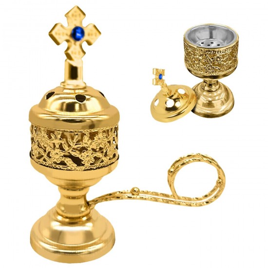 ΘΥΜΙΑΤΟ ΛΙΒΑΝΙΣΤΗΡΙ ΕΚΚΛΗΣΙΑΣΤΙΚΟ ΜΕΤΑΛΛΙΚΟ ΧΡΥΣΟ 14xΦ5,5cm Homie 322030