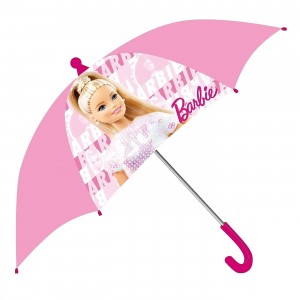 Ομπρέλα Barbie Ροζ-Άσπρο H60cm,Φ70cm Barbie