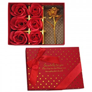 Κουτί με 6 Τριαντάφυλλα & 1 Χρυσό 15x11,5x4,5cm Homie 423076 Κουτί με 6 Τριαντάφυλλα & 1 Χρυσό 15x11,5x4,5cm Homie 423076
