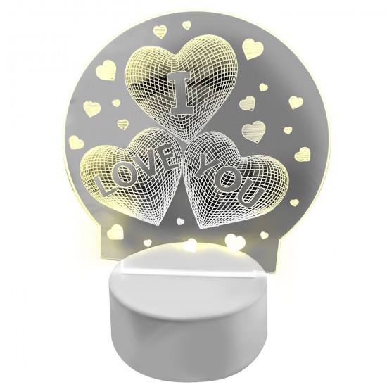 Πινακίδα Love Διάφανη με φως 18x13,5cm Homie 423082